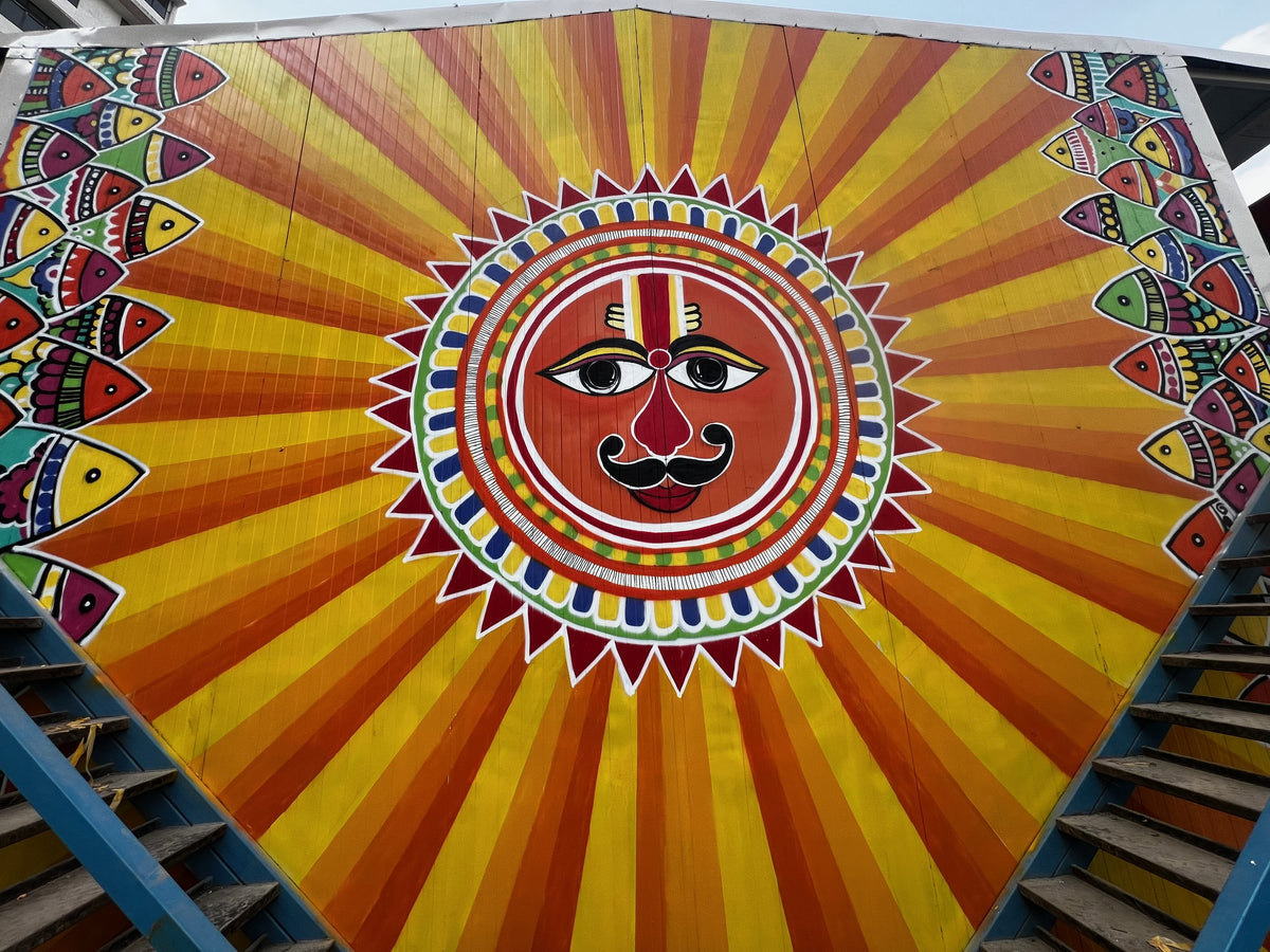 Hand-painted mural by Bombay Mural
