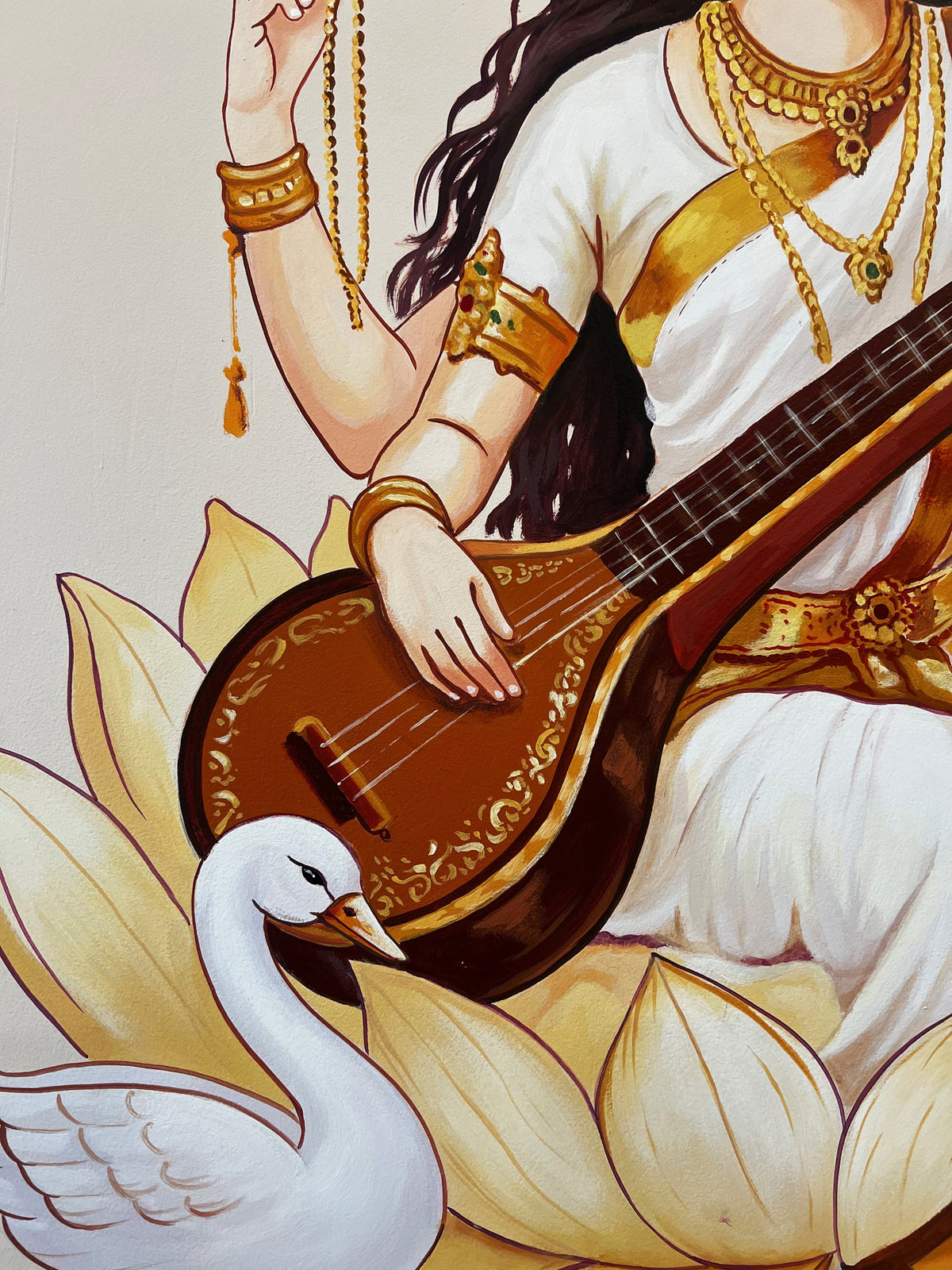 the swan at her feet